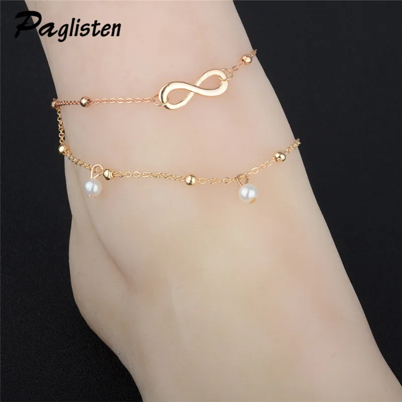 New Fashion Infinite Beads Double Layer Foot Chain Anklets Leg Jewelry Delicate Women Foot Jewelry Anklets Ankle Anklet Girl
New Fashion Infinite Beads Double Layer Foot Chain Anklets Leg Jewelry Delicate Women Foot Jewelry Anklets Ankle Anklet Girl