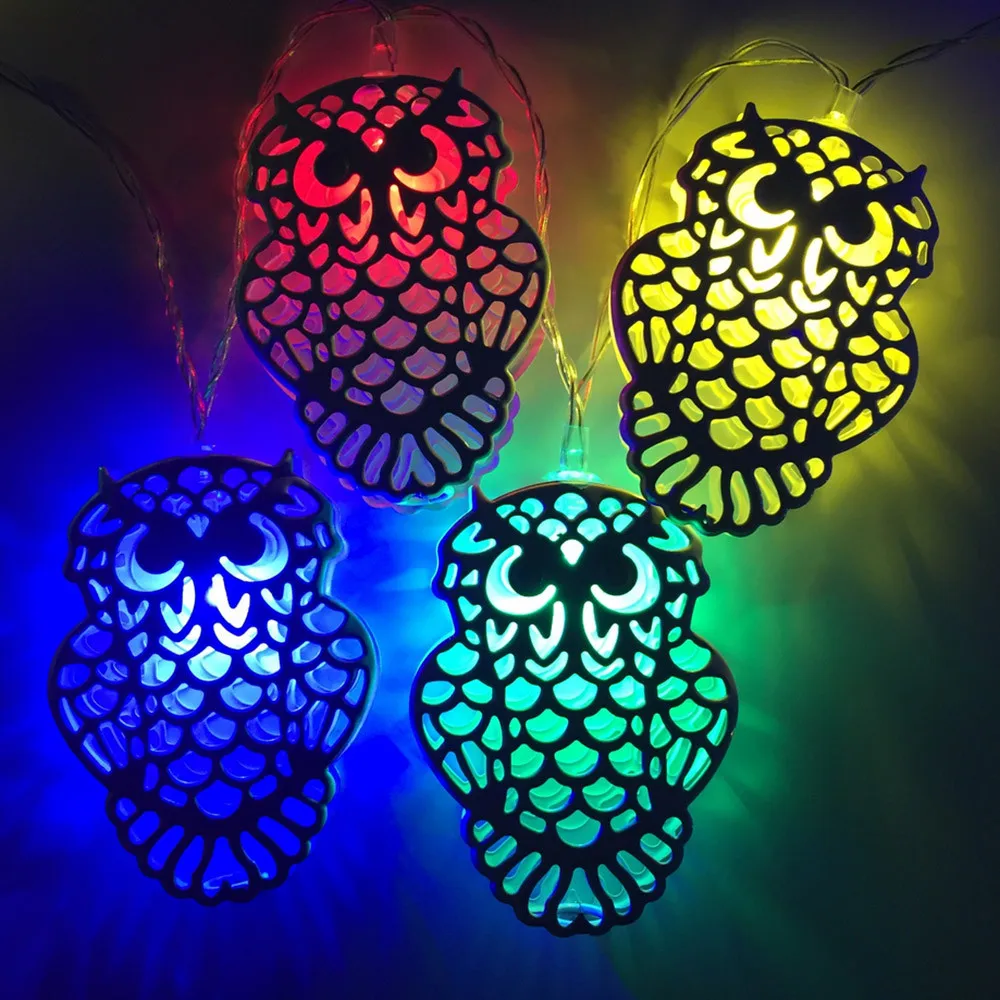MUQGEW 10 световых спроектированных Сова светящаяся гирлянда декоративная с