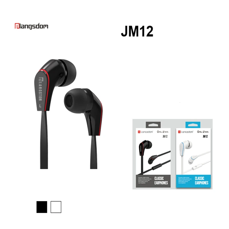 

JM12 In ear Earphone Super Bass Headset Hifi Earbuds with Microphone for Mobile Phone iPhone