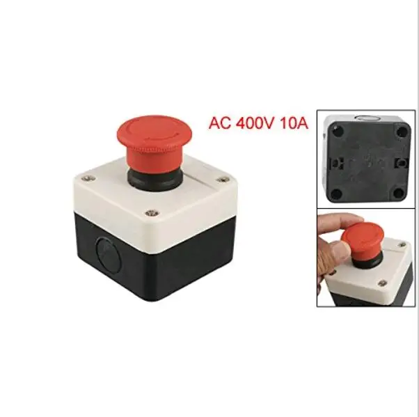 Red Sign Mushroom Emergency Stop Push Button Switch Station 1 NC Normally Closed XB2-BS542
Red Sign Mushroom Emergency Stop Push Button Switch Station 1 NC Normally Closed XB2-BS542
