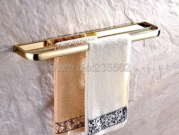 Luxury Golden Brass Wall Mounted Bathroom Accessory Double Bar Towel Holders lba842
Luxury Golden Brass Wall Mounted Bathroom Accessory Double Bar Towel Holders lba842