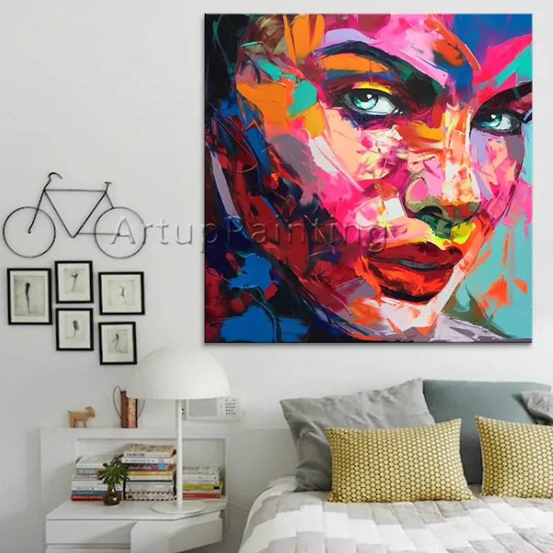Palette knife painting portrait Palette knife Face Oil painting Impasto figure on canvas Hand painted Francoise Nielly 51
Palette knife painting portrait Palette knife Face Oil painting Impasto figure on canvas Hand painted Francoise Nielly 51