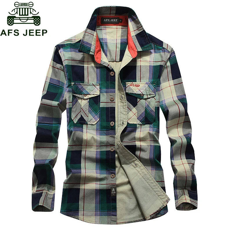 AFS JEEP Chemise Homme Camisa Camisa Masculina Shirts #1592 Brand Clothing Shirt 100% Cotton Plaid Men Shirt Plus Size XXXXL
AFS JEEP Chemise Homme Camisa Camisa Masculina Shirts #1592 Brand Clothing Shirt 100% Cotton Plaid Men Shirt Plus Size XXXXL