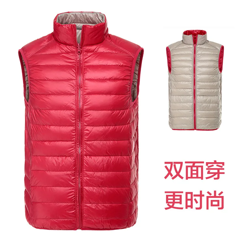 Reversible ultra-thin weight light white duck down jacket men pleated vest waistcoat 2017 new autumn and winter free shipping
Reversible ultra-thin weight light white duck down jacket men pleated vest waistcoat 2017 new autumn and winter free shipping