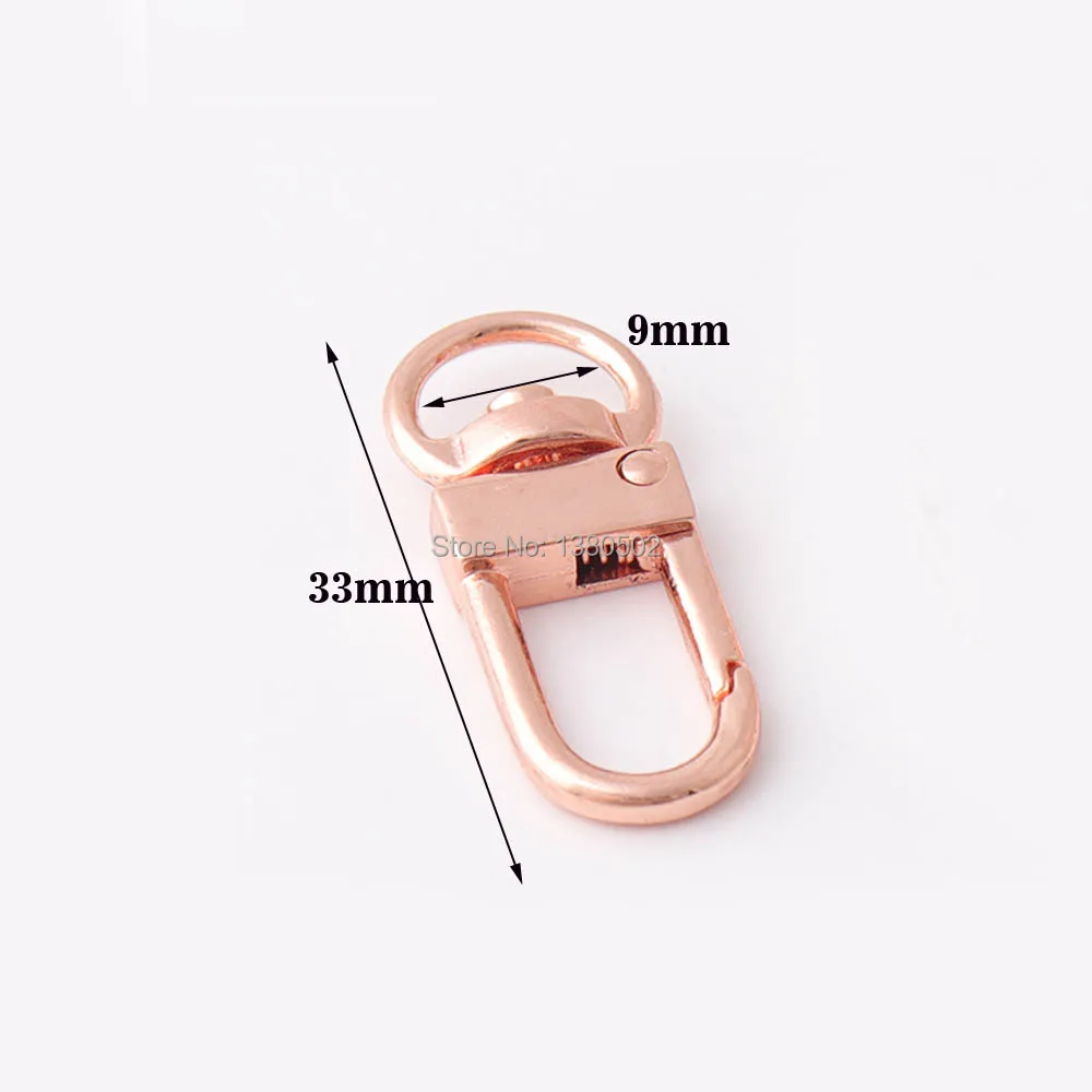 20pcs/lot 33*9mm rose gold color Swivel Snap Hook key chain key ring for leather craft bag
20pcs/lot 33*9mm rose gold color Swivel Snap Hook key chain key ring for leather craft bag
