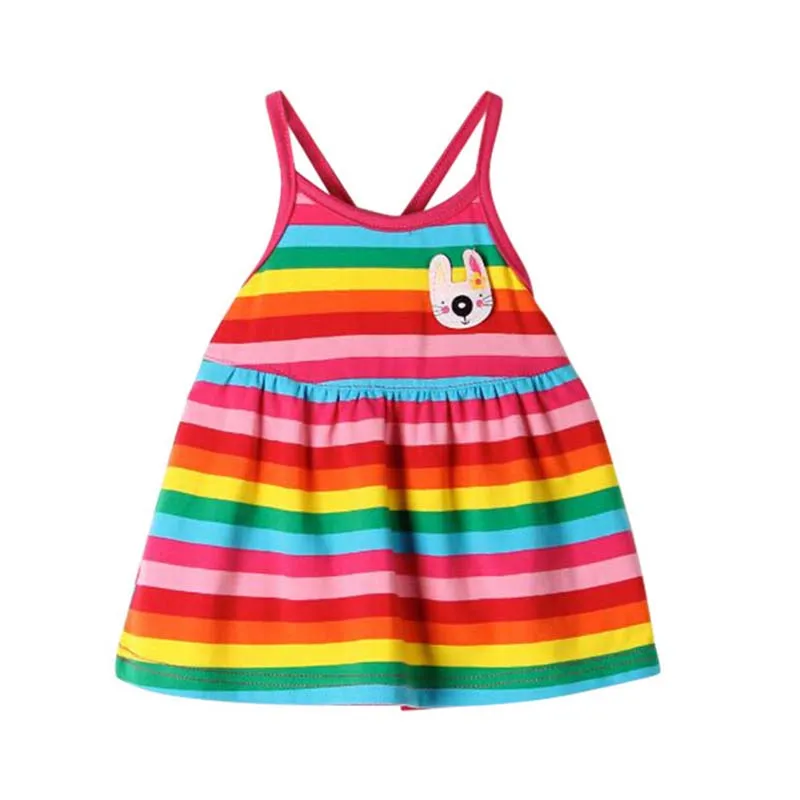 Rainbow Baby Girl Dress Baby Clothes Striped Summer Baby Girls Clothes Cotton Sleeveless Rabbit Appliques A-line Dress For Girl
Rainbow Baby Girl Dress Baby Clothes Striped Summer Baby Girls Clothes Cotton Sleeveless Rabbit Appliques A-line Dress For Girl