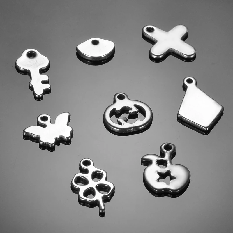 Fine Jewelry 20PCs Stainless Steel Charms Butterfly Key Cross Clover Fruit Hollow Pumpkin Pendant For Making Necklace Jewelry
Fine Jewelry 20PCs Stainless Steel Charms Butterfly Key Cross Clover Fruit Hollow Pumpkin Pendant For Making Necklace Jewelry