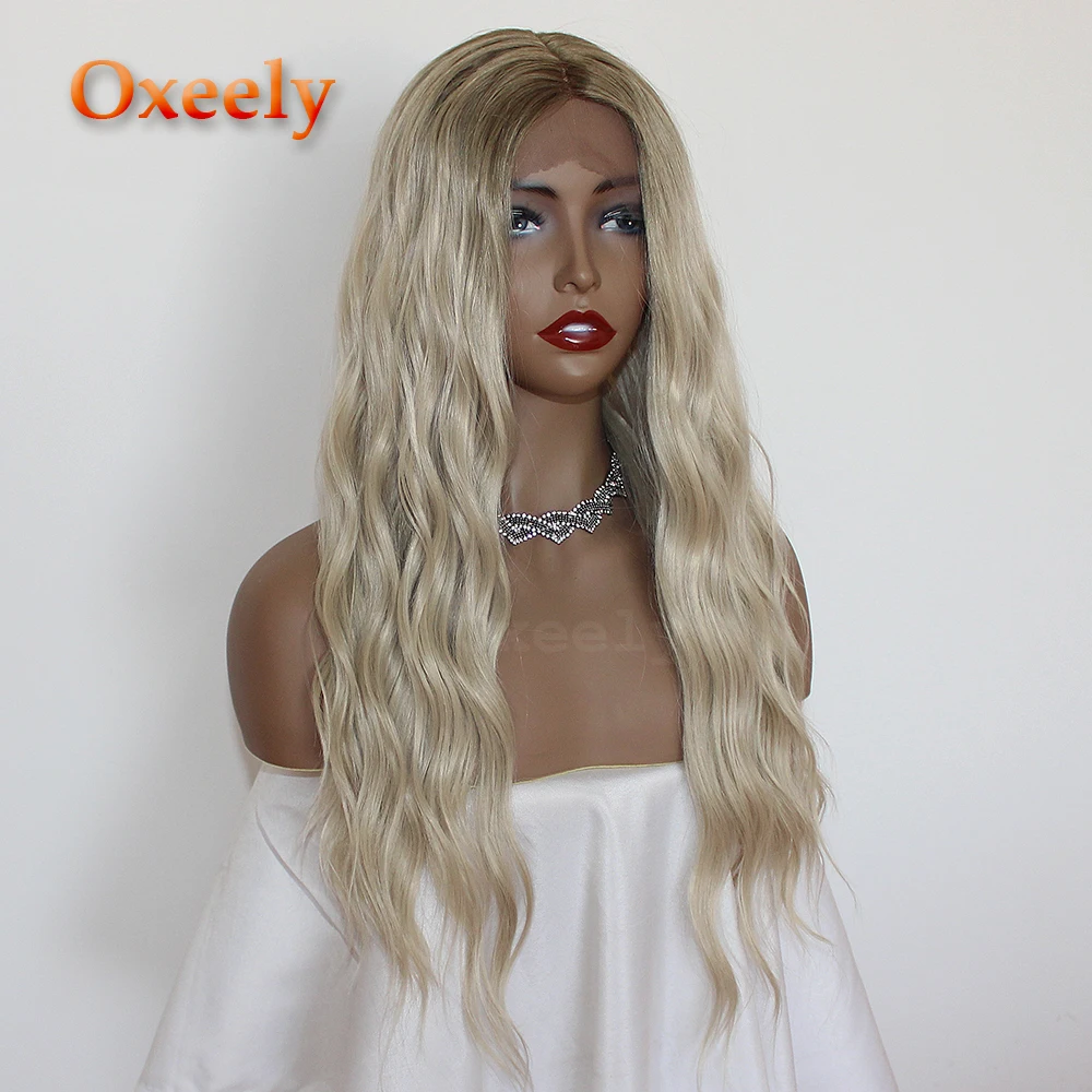 Oxeely Deep Wave Lace Front Wig Ombre Blonde/Purple/Burg Synthetic Wigs Glueless Dark Root Heat Resistant Fiber Hair Middle Part
Oxeely Deep Wave Lace Front Wig Ombre Blonde/Purple/Burg Synthetic Wigs Glueless Dark Root Heat Resistant Fiber Hair Middle Part