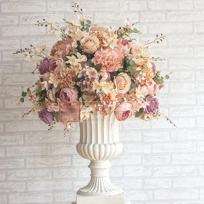 Hotsale big size artificial silk champagne roses with Hydrangea flowers table centerpiece wedding flower docoration 2pcs/lot
Hotsale big size artificial silk champagne roses with Hydrangea flowers table centerpiece wedding flower docoration 2pcs/lot