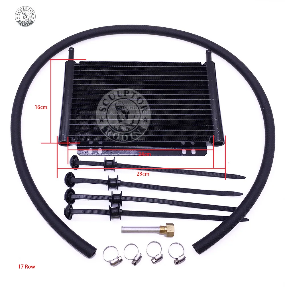 Oil Cooler Aluminum Transmission Oil Cooler 15Row 17Row Automatic Stacked Plate Oil Cooler Radiator 
Oil Cooler Aluminum Transmission Oil Cooler 15Row 17Row Automatic Stacked Plate Oil Cooler Radiator