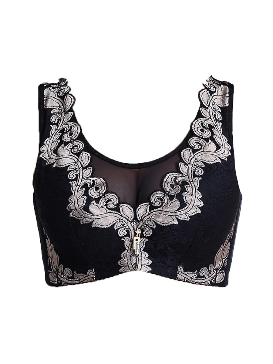 Nessayoo Women's Sexy lace vest black red bra plus size 40 42 44D bralette thin full cup brassiere soft comfort push up size bra
Nessayoo Women's Sexy lace vest black red bra plus size 40 42 44D bralette thin full cup brassiere soft comfort push up size bra