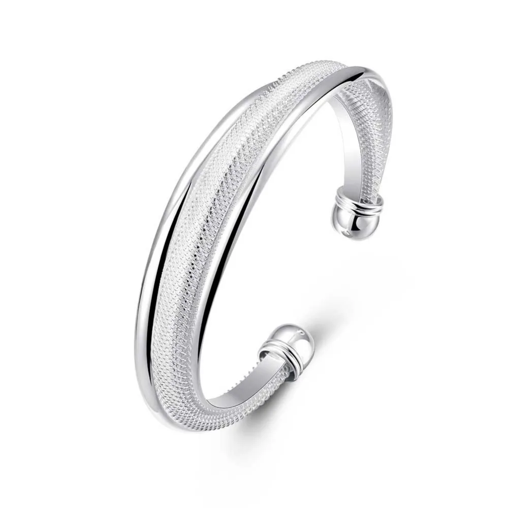 925 Jewelry Silver Plated Jewelry Bracelet Fine Fashion Open Bangle Bracelet Quality Carnival Promotions Wholesale Retail Women
925 Jewelry Silver Plated Jewelry Bracelet Fine Fashion Open Bangle Bracelet Quality Carnival Promotions Wholesale Retail Women