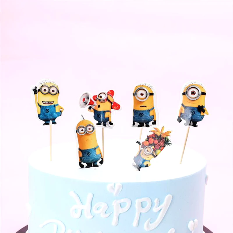 Events Decoration Cupcake Toppers with Sticks Baby Shower Boys Kids Favors Birthday Party Minions Design Cake Topper 24PCS/LOT
Events Decoration Cupcake Toppers with Sticks Baby Shower Boys Kids Favors Birthday Party Minions Design Cake Topper 24PCS/LOT