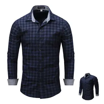 Hot sales Casual Men's colthes Turn-down Collar Long Sleeve Leisure Plaid Shirts Mens Dress Casual Denim Style Checks Shirts
Hot sales Casual Men's colthes Turn-down Collar Long Sleeve Leisure Plaid Shirts Mens Dress Casual Denim Style Checks Shirts
