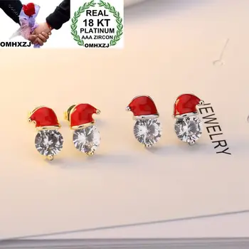 OMHXZJ Wholesale European Fashion Woman Girl Party Gift Christmas Hat AAA Zircon 18KT White Gold Yellow Gold Stud Earrings EA196
OMHXZJ Wholesale European Fashion Woman Girl Party Gift Christmas Hat AAA Zircon 18KT White Gold Yellow Gold Stud Earrings EA196