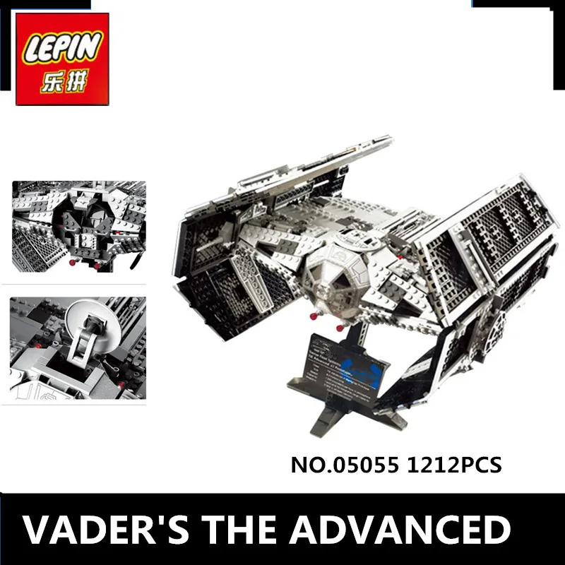 IN STOCK LEPIN 05055 1212Pcs Vader TIE advanced fighter aircraft Model Building Kit Blocks Bricks Compatible Children
IN STOCK LEPIN 05055 1212Pcs Vader TIE advanced fighter aircraft Model Building Kit Blocks Bricks Compatible Children