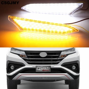 2PCS LED DRL Daytime Running Light With Yellow Turn Signal Style Relay 12V ABS Waterproof Fog Lamp For Toyota Rush 2018 2019
2PCS LED DRL Daytime Running Light With Yellow Turn Signal Style Relay 12V ABS Waterproof Fog Lamp For Toyota Rush 2018 2019