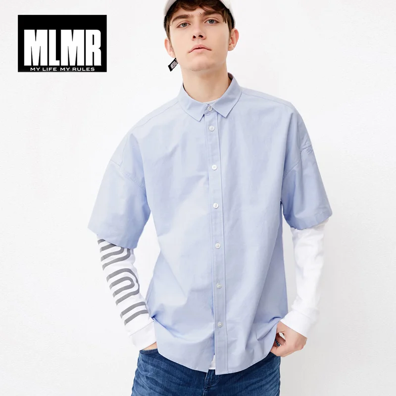 MLMR Men's 100% Cotton Letter Print Fake Two-piece Long-sleeved Shirt M|218105505
MLMR Men's 100% Cotton Letter Print Fake Two-piece Long-sleeved Shirt M|218105505
