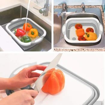 Kitchen Collapsible Dish Tub Folding Cutting Board Washing Vegetable Colander Drying Draining Rack Basket Wash Strainer Drainer
Kitchen Collapsible Dish Tub Folding Cutting Board Washing Vegetable Colander Drying Draining Rack Basket Wash Strainer Drainer