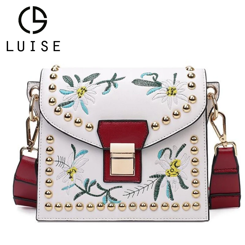 LUISE Women Embroidery Hand Bag Designer Leather Shoulder Woman's Fashion Messenger Lady Crossbody Luxury Handbags Women Bags
LUISE Women Embroidery Hand Bag Designer Leather Shoulder Woman's Fashion Messenger Lady Crossbody Luxury Handbags Women Bags