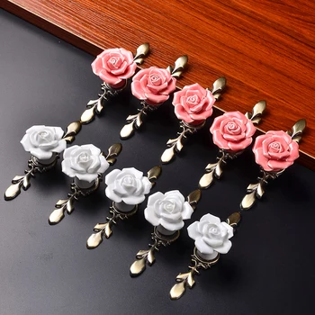 10pcs Pink/White Rose Flower Ceramic Alloy Base Door Handles Kitchen Cupboard Closet Drawer Furniture Pull Knobs Larger / Small
10pcs Pink/White Rose Flower Ceramic Alloy Base Door Handles Kitchen Cupboard Closet Drawer Furniture Pull Knobs Larger / Small