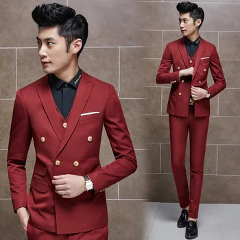 S-XXL! 2019 men's black Two-piece suit men's slim small suit sets Korean version of the trend groom wedding dress
S-XXL! 2019 men's black Two-piece suit men's slim small suit sets Korean version of the trend groom wedding dress
