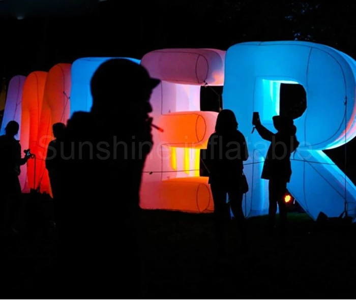 Customize design giant inflatable letters with LED,lighting inflatable alphabet for advertising
Customize design giant inflatable letters with LED,lighting inflatable alphabet for advertising
