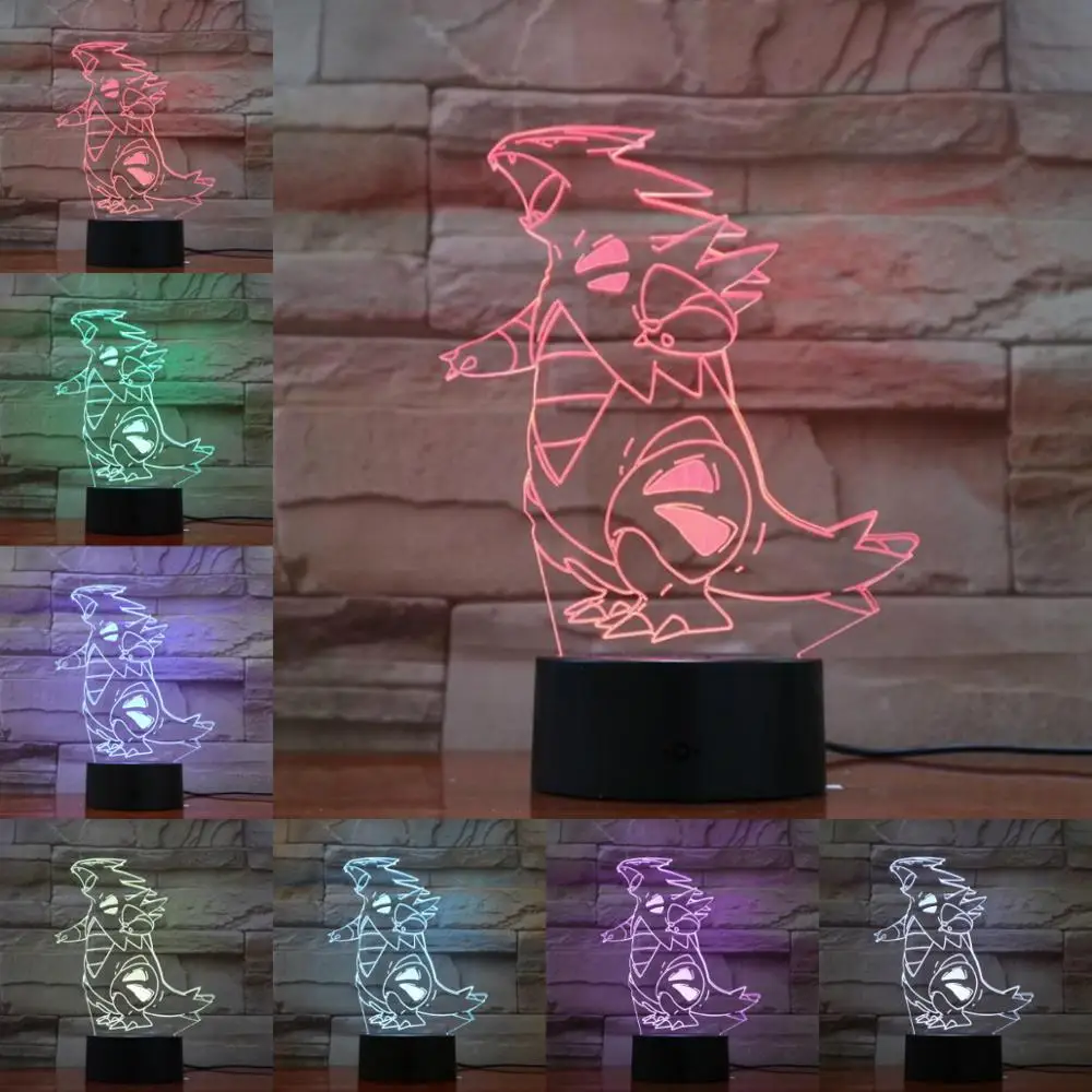 Cartoon 3D Lamp Pokemon Game Figures Tyranitar Illusion Night Light LED Bulb Multicolor Children's Gift Kid Toy Holiday Gadgets
Cartoon 3D Lamp Pokemon Game Figures Tyranitar Illusion Night Light LED Bulb Multicolor Children's Gift Kid Toy Holiday Gadgets
