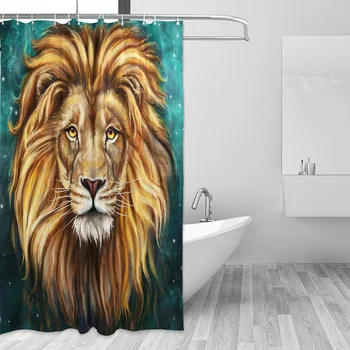 Animals Printed Lion 3d Shower Curtains Waterproof Polyester Fabric Washable Curtains for Bathroom Bath Screens With Hooks
Animals Printed Lion 3d Shower Curtains Waterproof Polyester Fabric Washable Curtains for Bathroom Bath Screens With Hooks