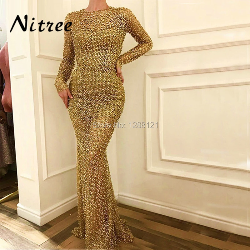 Arabic Muslim Gold Mermaid Evening Dresses African Dubai Turkish Formal Party Prom Gowns Dress Abendkleider Gowns Kaftan 2018
Arabic Muslim Gold Mermaid Evening Dresses African Dubai Turkish Formal Party Prom Gowns Dress Abendkleider Gowns Kaftan 2018