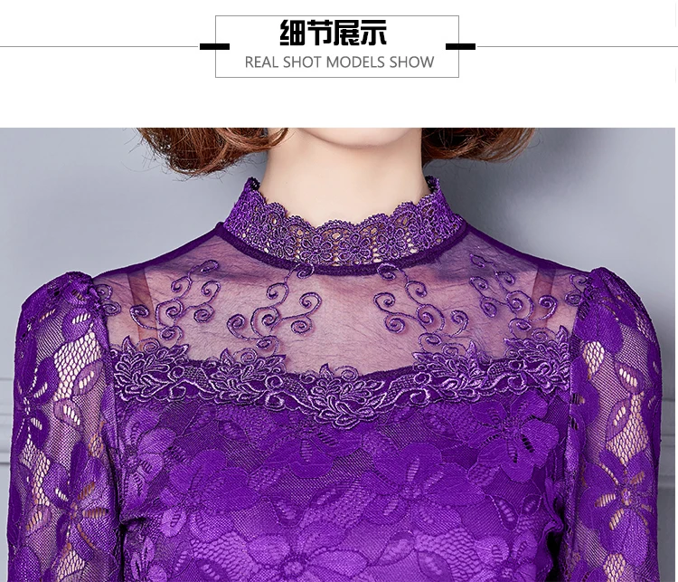Womens Blouse Shirt 2020 Black White Sexy Long Casual Long Sleeve Lace Blusas Under Shirts Elastic Tops and Blouses Women New