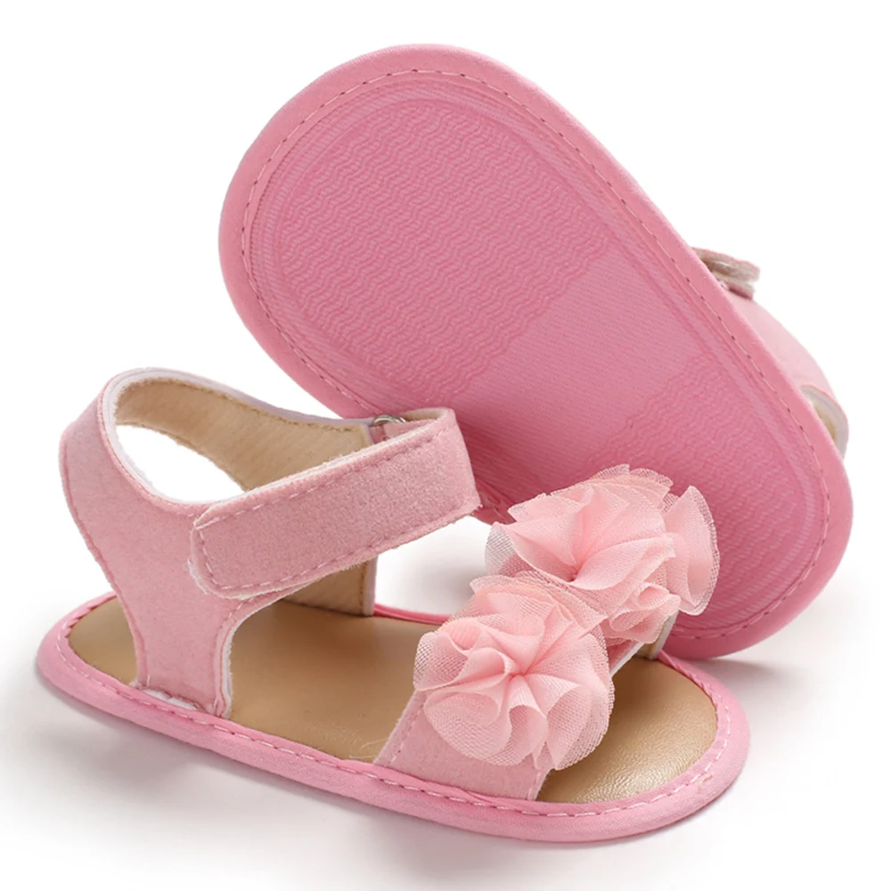 Baby Girl Sequins Sandals Princess Breathable Antiskid Leather Shoes Prewalkers