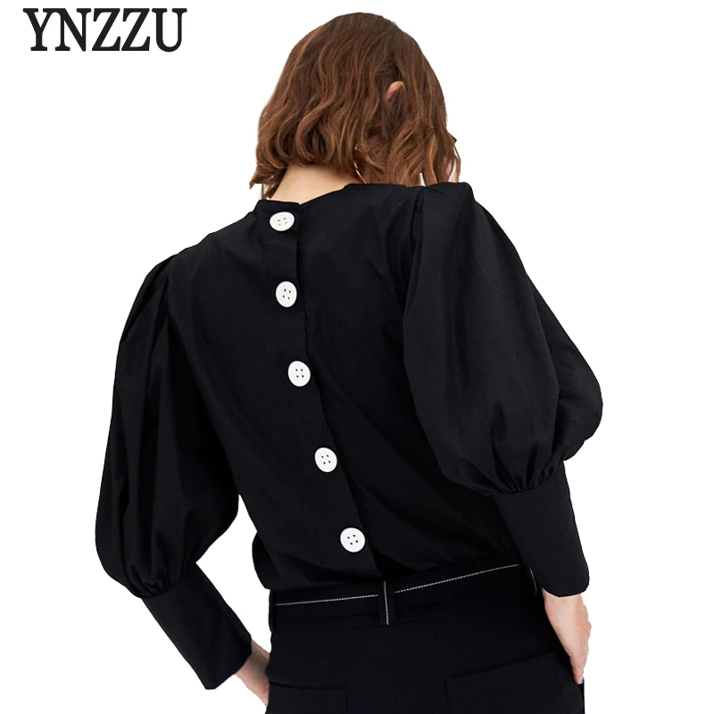 YNZZU Casual Black Women Blouse Shirt 2018 New Spring Chic Puff Sleeve Loose Cotton Back Buttons Lady Blouse Women Tops YT330
YNZZU Casual Black Women Blouse Shirt 2018 New Spring Chic Puff Sleeve Loose Cotton Back Buttons Lady Blouse Women Tops YT330
