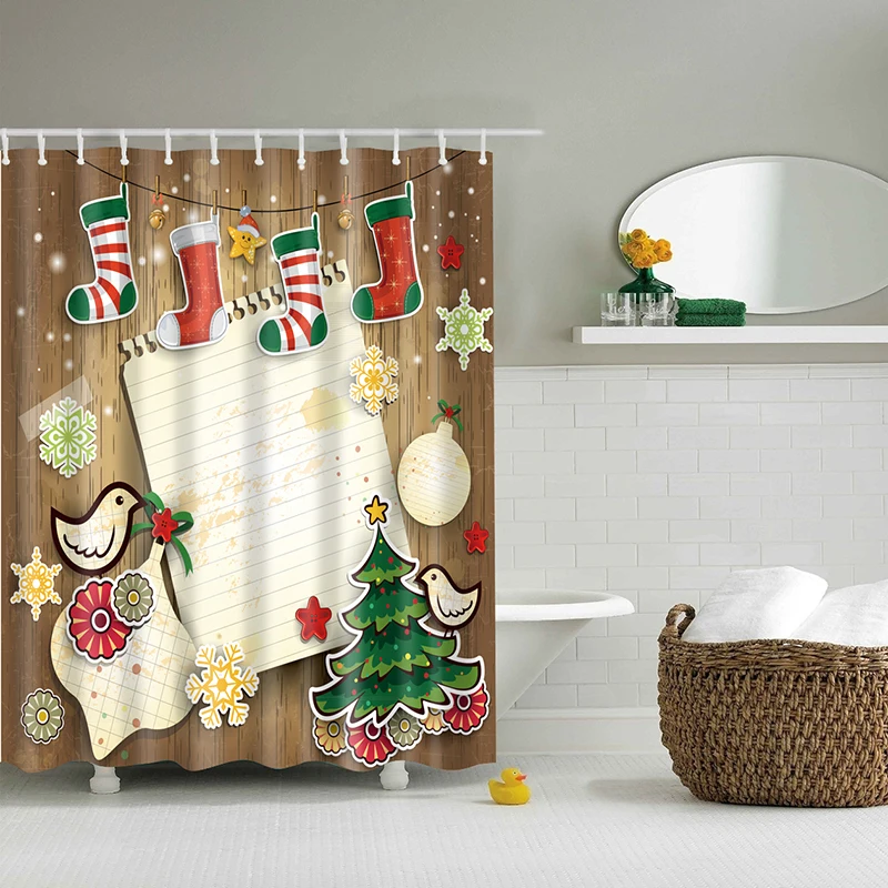 Hoomall 1PC Christmas Letter Printed Bathroom Curtains New Year Bathroom Products Shower Curtain Waterproof Cartoon Bath Curtain
Hoomall 1PC Christmas Letter Printed Bathroom Curtains New Year Bathroom Products Shower Curtain Waterproof Cartoon Bath Curtain