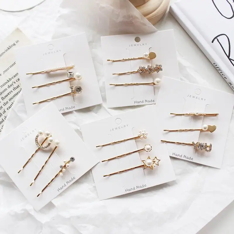 2019 New Cute Star Flower Letter Crystal Hairpins Barrettes For Women Fashion Jewelry Imitation Pearl Gold Color Hair Clips
2019 New Cute Star Flower Letter Crystal Hairpins Barrettes For Women Fashion Jewelry Imitation Pearl Gold Color Hair Clips