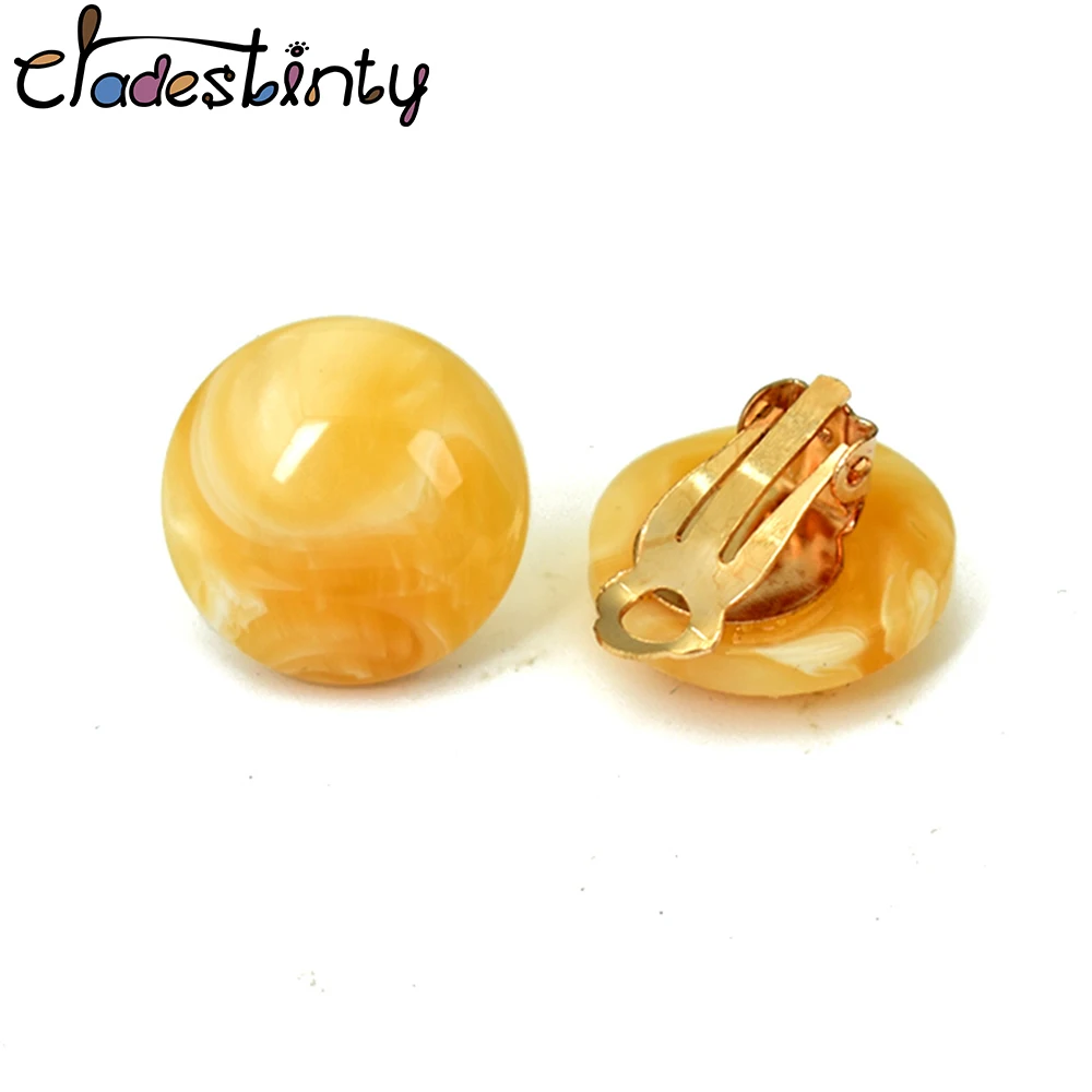 Chadestinty Women Ear Jewelry Korean Earrings Geometric Round Resin Clip On Earrings Yellow Red Cuff Earring Without Piercing
Chadestinty Women Ear Jewelry Korean Earrings Geometric Round Resin Clip On Earrings Yellow Red Cuff Earring Without Piercing