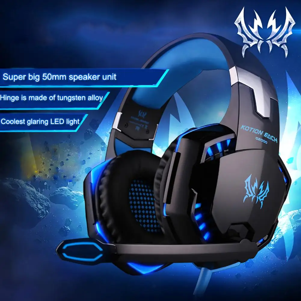 New KOTION EACH G2000 Stereo Gaming Headset LED Lights Headphones for PC Computer
New KOTION EACH G2000 Stereo Gaming Headset LED Lights Headphones for PC Computer
