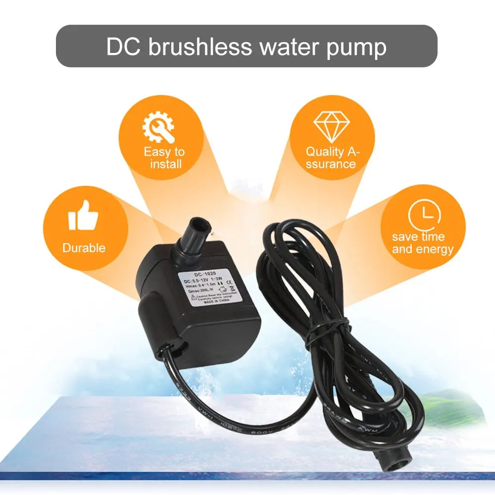 New Waterproof Mini Water Pump Power Membrane Submersible Fountain Aquarium Pump 12 V Brushless DC Micro Pump
New Waterproof Mini Water Pump Power Membrane Submersible Fountain Aquarium Pump 12 V Brushless DC Micro Pump