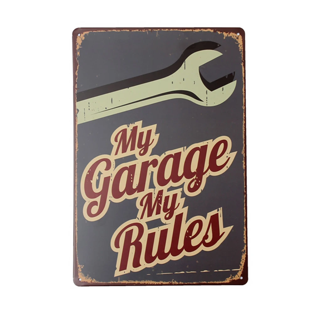My Garage My rules Tin Sign Vintage Metal Decorative BAR Metal Plate Plaques Wall Sticker Iron Painting
My Garage My rules Tin Sign Vintage Metal Decorative BAR Metal Plate Plaques Wall Sticker Iron Painting