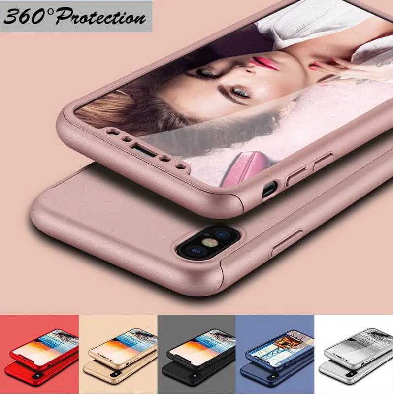 For iPhone XS Max Case 360 Full Body Phone Case For iPhone X XS XR Case 7Plus 8Plus 7 8 6 6S Plus 5 Case Cover W/ Tempered Glass
For iPhone XS Max Case 360 Full Body Phone Case For iPhone X XS XR Case 7Plus 8Plus 7 8 6 6S Plus 5 Case Cover W/ Tempered Glass
