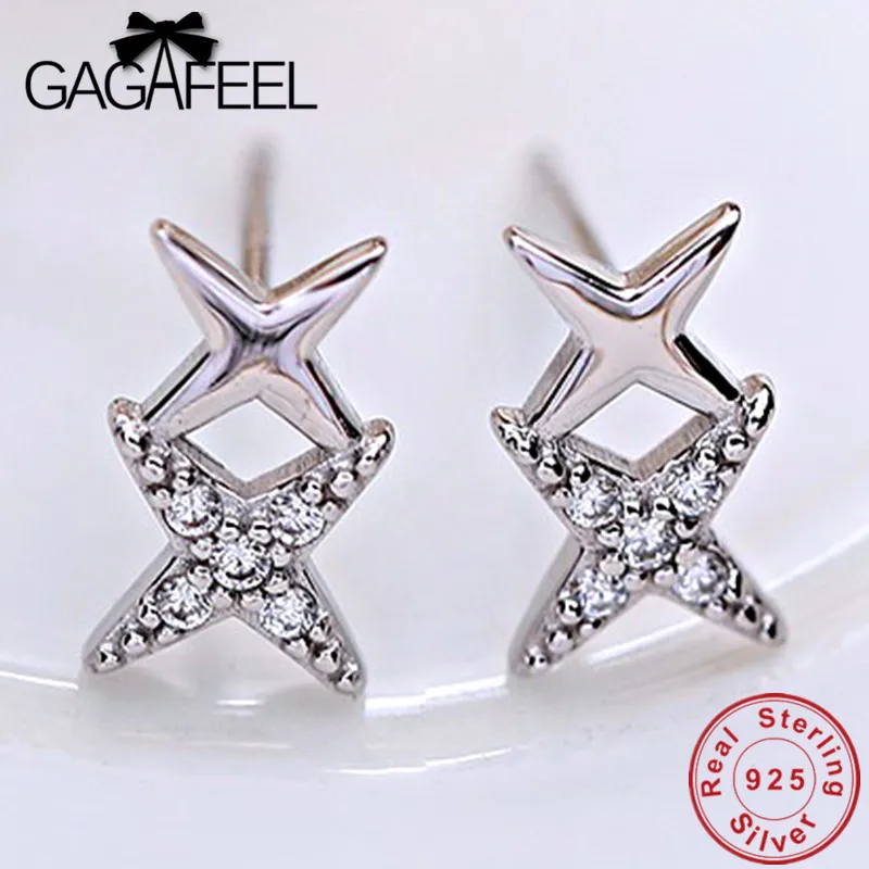 GAGAFEEL 925 Sterling Silver Stars Earrings Dazzling Fine Jewelry Earrings for Women Female Lovely Christmas Gift
GAGAFEEL 925 Sterling Silver Stars Earrings Dazzling Fine Jewelry Earrings for Women Female Lovely Christmas Gift