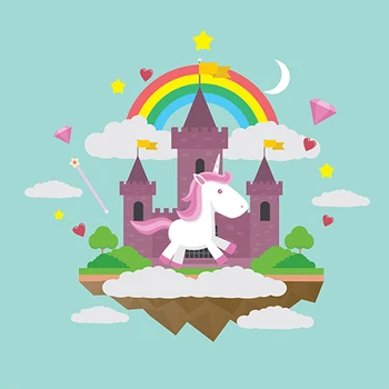 Moon Rainbow Cloud Diamond Star Castle Unicorn Backgrounds Vinyl cloth children kids photo backdrop
Moon Rainbow Cloud Diamond Star Castle Unicorn Backgrounds Vinyl cloth children kids photo backdrop