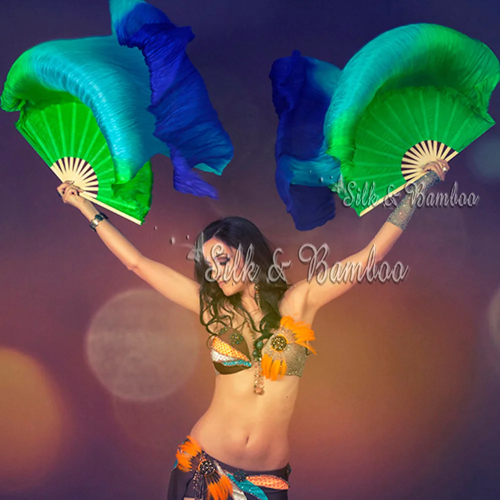 green-turquoise-blue, 1 pair(1pc right+1 pc left) 1.5m*0.9m(59"*35") hand painted belly dance silk fan veil, real flowy silk
green-turquoise-blue, 1 pair(1pc right+1 pc left) 1.5m*0.9m(59"*35") hand painted belly dance silk fan veil, real flowy silk