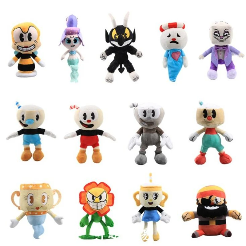 22-28CM Big Size Game Cuphead Plush Toy Mugman the Devil Legendary Chalice King Dice Stuffed Toys for Children
22-28CM Big Size Game Cuphead Plush Toy Mugman the Devil Legendary Chalice King Dice Stuffed Toys for Children
