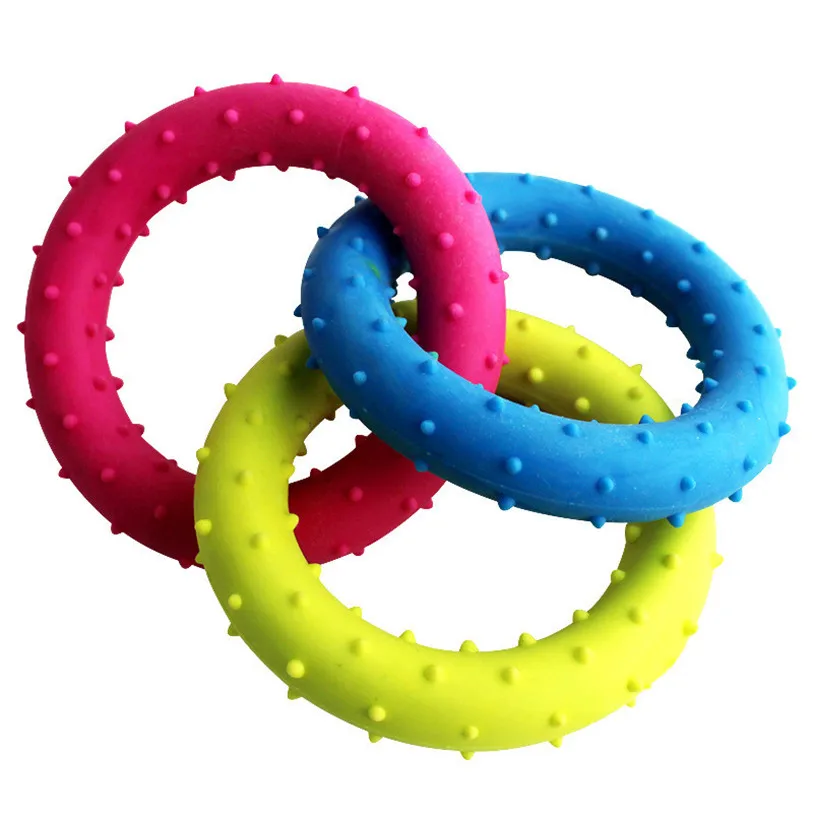 Dog Toys For Small Large Dogs Cats 1 PC Pet Squeak Toys Rubber 3-color Circle Ring Puppy Chew Toys Dog Supplies Wholesale 40DC18
Dog Toys For Small Large Dogs Cats 1 PC Pet Squeak Toys Rubber 3-color Circle Ring Puppy Chew Toys Dog Supplies Wholesale 40DC18