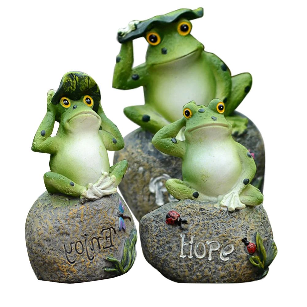 3pcs Sculpture Yard Simulated Home Decorations Garden Decor Miniature Patio Ornaments Outdoor Frogs Statue Resin Desk Art
3pcs Sculpture Yard Simulated Home Decorations Garden Decor Miniature Patio Ornaments Outdoor Frogs Statue Resin Desk Art