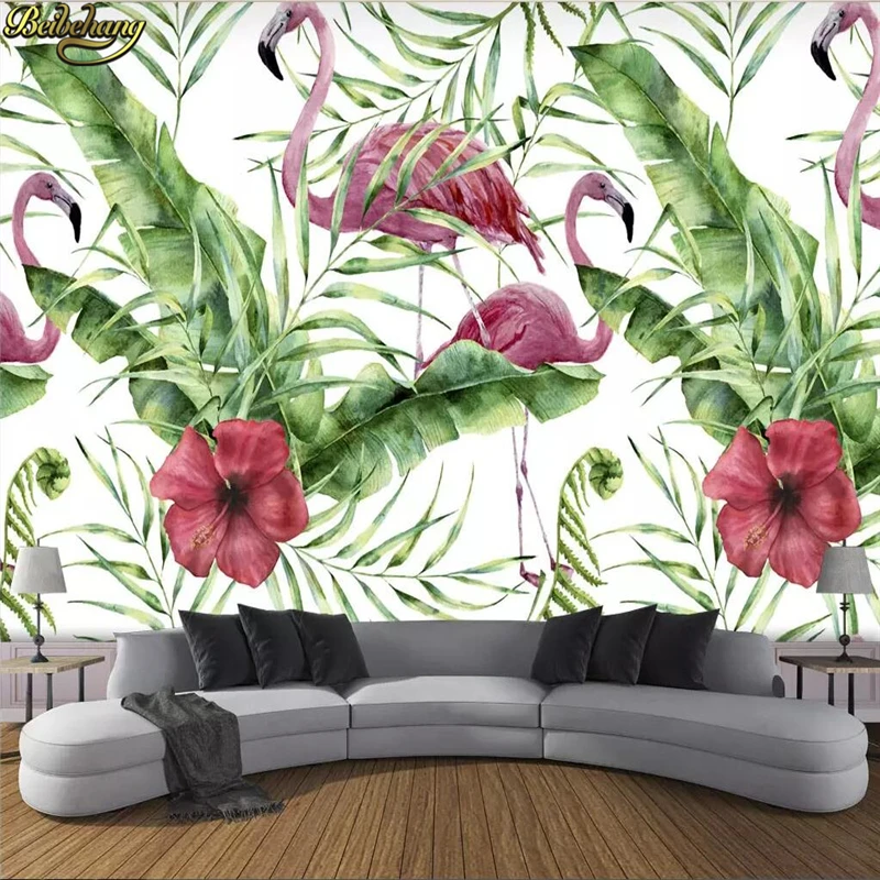 beibehang wallpapers for living room Custom 3d wallpaper hand drawn tropical plants flamingo background wall papel de parede
beibehang wallpapers for living room Custom 3d wallpaper hand drawn tropical plants flamingo background wall papel de parede