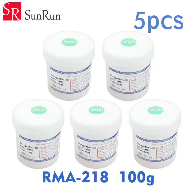 5pcs KINGBOE RMA-218 100g No-Clean BGA PCB Reballing Solder Paste Flux Accessories Repair Tool
5pcs KINGBOE RMA-218 100g No-Clean BGA PCB Reballing Solder Paste Flux Accessories Repair Tool