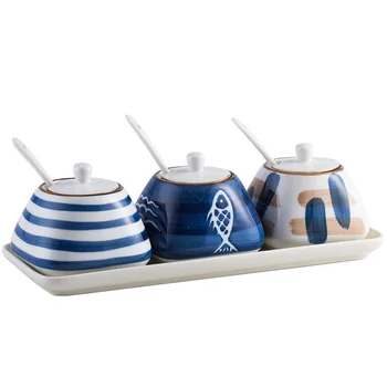 Houmaid Japanese Kitchen Ceramic Flavor Storage Jars Set Pepper Salt Spice Porcelain Bottles Household Seasoning Pot with Rack
Houmaid Japanese Kitchen Ceramic Flavor Storage Jars Set Pepper Salt Spice Porcelain Bottles Household Seasoning Pot with Rack