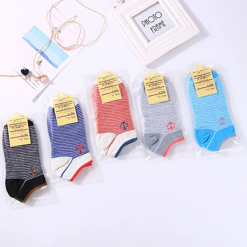 5 Pairs/Lot Summer Breathable Women Cotton Anchor Striped Socks Ankle Socks Short Socks Gril Sock Slippers 35-40 for ladies
5 Pairs/Lot Summer Breathable Women Cotton Anchor Striped Socks Ankle Socks Short Socks Gril Sock Slippers 35-40 for ladies
